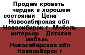 Продам кровать - чердак в хорошем состоянии › Цена ­ 8 500 - Новосибирская обл., Новосибирск г. Мебель, интерьер » Детская мебель   . Новосибирская обл.,Новосибирск г.